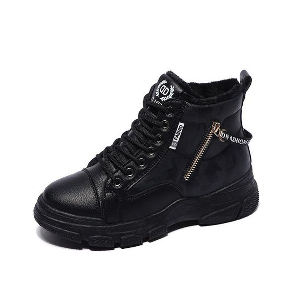winter fashion ladies boots plush comfortable warm women's shoes designer flat casual punk women, Black
winter fashion ladies boots plush comfortable warm women's shoes designer flat casual punk women, Black