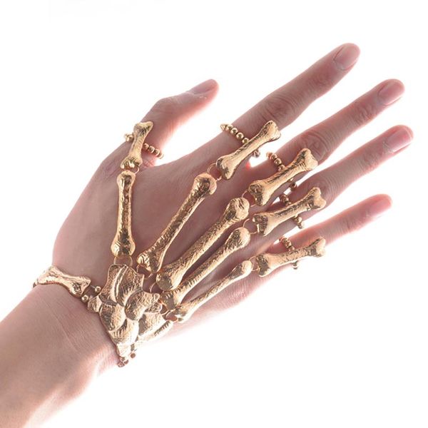 charm bracelets hand chain creative metal skeleton finger bracelet for halloween party, Golden;silver
charm bracelets hand chain creative metal skeleton finger bracelet for halloween party, Golden;silver