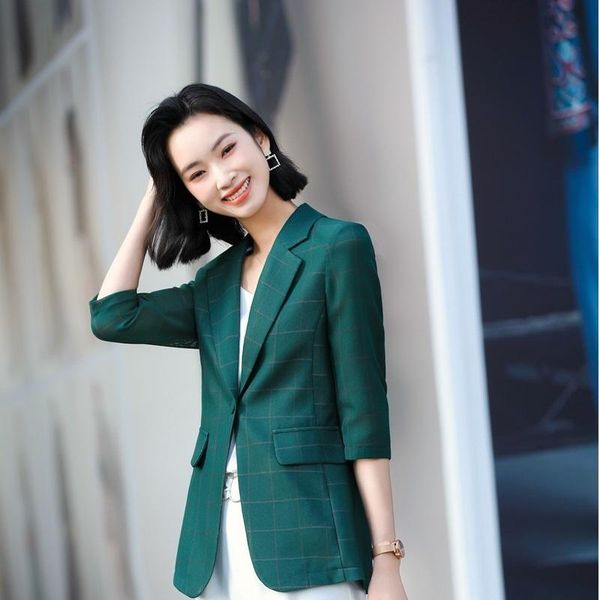 women's suits & blazers 2021 women coat half sleeve -selling noble plaid jacket ol styles summer for ladies office blazer outwear, White;black
women's suits & blazers 2021 women coat half sleeve -selling noble plaid jacket ol styles summer for ladies office blazer outwear, White;black