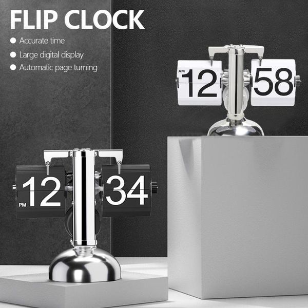 desk & table clocks creative flip small scale clock retro over stainless steel internal gear operated quartz home decor
desk & table clocks creative flip small scale clock retro over stainless steel internal gear operated quartz home decor