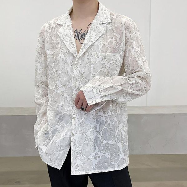 men's casual shirts autumn light and thin printed long sleeve shirt for men 2021 korean style suit collar single breasted cloth, White;black
men's casual shirts autumn light and thin printed long sleeve shirt for men 2021 korean style suit collar single breasted cloth, White;black