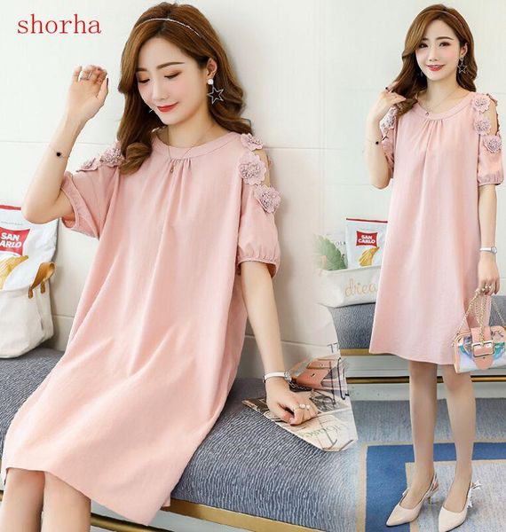 maternity dresses shorha wear dress 2021 summer korean sweet off-the-shoulder flowers loose thin mid-length pregnant women, White
maternity dresses shorha wear dress 2021 summer korean sweet off-the-shoulder flowers loose thin mid-length pregnant women, White