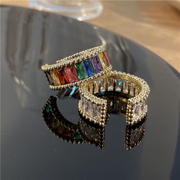 2021 fashion charm retro rainbow diamond ring female opening adjustable quality simple multifunctional index finger ring party gift quality, Silver
2021 fashion charm retro rainbow diamond ring female opening adjustable quality simple multifunctional index finger ring party gift quality, Silver