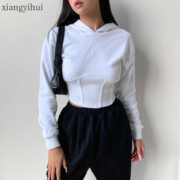 women's hoodies & sweatshirts autumn winter personality slim high waist white women casual hooded crop 2021 fashion long sleeve sweats, Black
women's hoodies & sweatshirts autumn winter personality slim high waist white women casual hooded crop 2021 fashion long sleeve sweats, Black