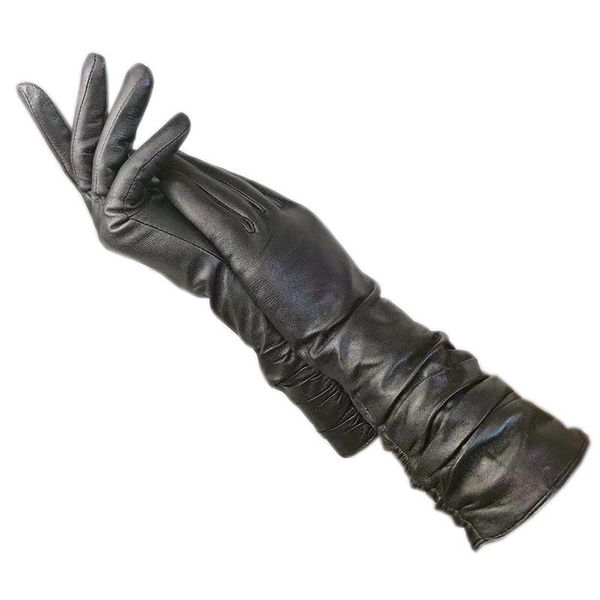five fingers gloves winter ladies arm fashion sheepskin warm fluorescent leather mid-length 35 cm gun color women' for driving 20, Blue;gray
five fingers gloves winter ladies arm fashion sheepskin warm fluorescent leather mid-length 35 cm gun color women' for driving 20, Blue;gray