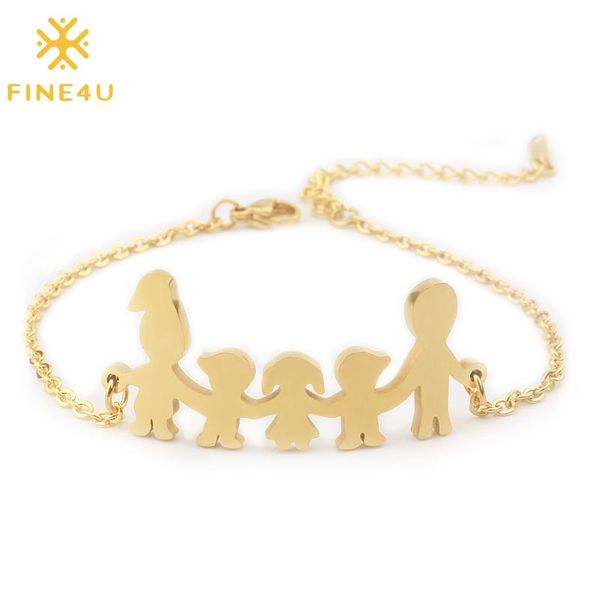 charm bracelets fine4u b168 gold color family children charms bracelet stainless steel link chain for boy and girl gifts, Golden;silver
charm bracelets fine4u b168 gold color family children charms bracelet stainless steel link chain for boy and girl gifts, Golden;silver