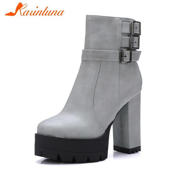 boots woman's design dropship shoes casual round toe platform buckels zip thick high heels ankel, Black
boots woman's design dropship shoes casual round toe platform buckels zip thick high heels ankel, Black