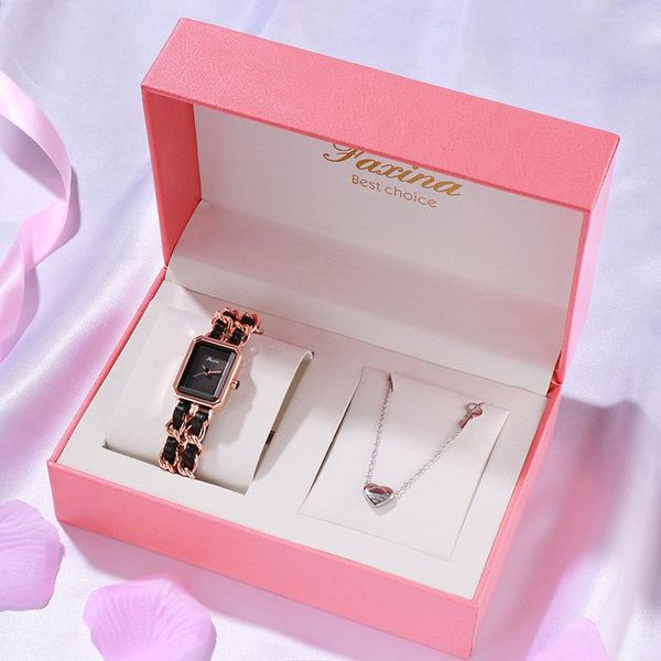 wristwatches women watch set female clock quartz wristwatch bracelet fashion square watches ladies high quality, Slivery;brown
wristwatches women watch set female clock quartz wristwatch bracelet fashion square watches ladies high quality, Slivery;brown