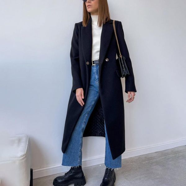 women's wool & blends yana fashion solid autumn winter loose notched coats women elegant casual straight jackets simple long ladies, Black
women's wool & blends yana fashion solid autumn winter loose notched coats women elegant casual straight jackets simple long ladies, Black