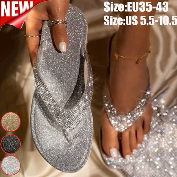 women's fashion summer casual beach slippers large size wild flat rhinestone sandals ladies slip on moccasins girl, Black
women's fashion summer casual beach slippers large size wild flat rhinestone sandals ladies slip on moccasins girl, Black