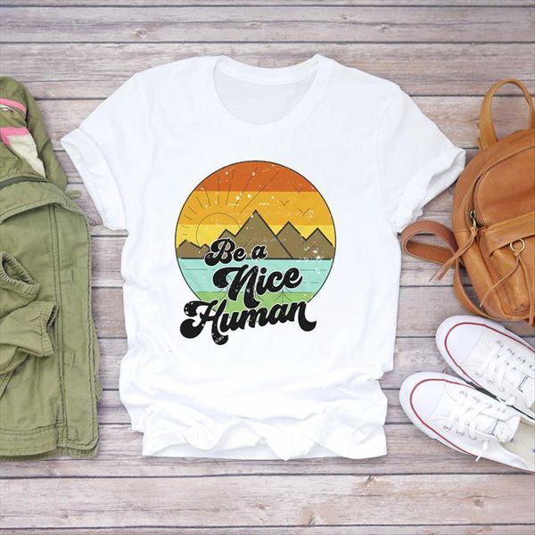 mountain river vacation 90s women fashion short sleeve print womens graphic shirt female tee, White
mountain river vacation 90s women fashion short sleeve print womens graphic shirt female tee, White