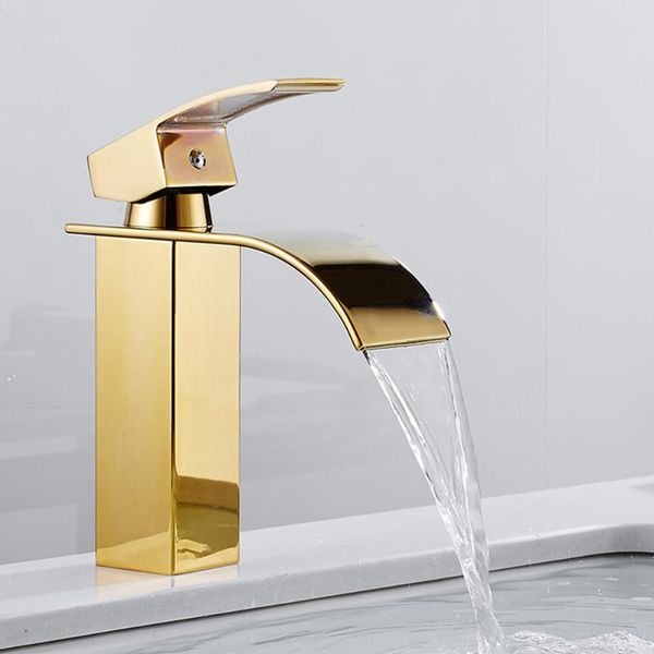 golden bathroom basin faucet deck mount chrome waterfall sink sinks mixer tap cold and water faucets
golden bathroom basin faucet deck mount chrome waterfall sink sinks mixer tap cold and water faucets