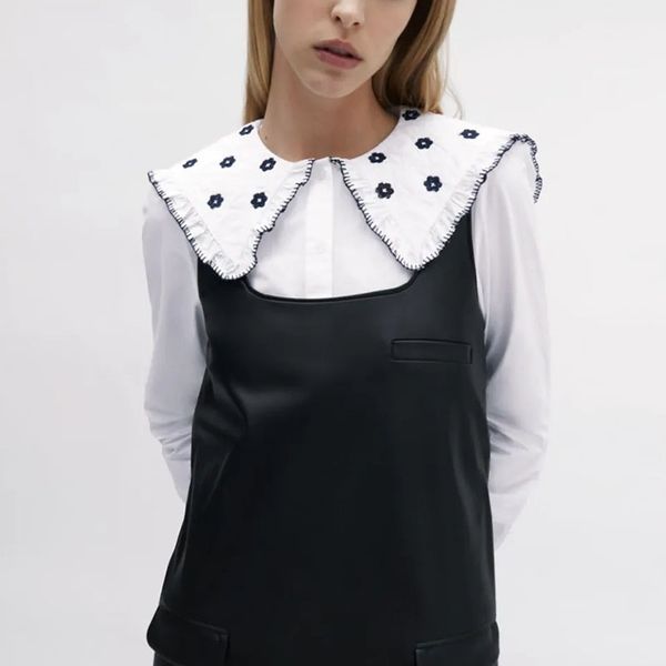 2021 spring and autumn baby collar dot embroidered poplinelegant long sleeve single breasted solid embroidered shirt 210317, White
2021 spring and autumn baby collar dot embroidered poplinelegant long sleeve single breasted solid embroidered shirt 210317, White