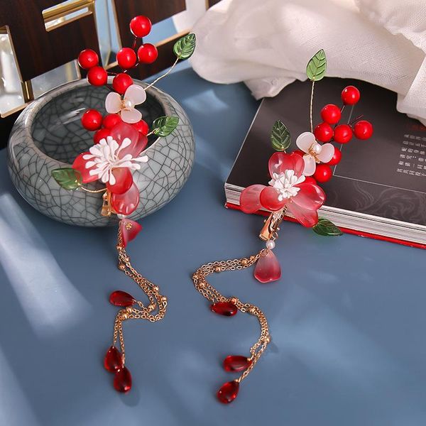 hair clips & barrettes red flower tassel hairpin chinese traditional style side clip hanfu accessories for travel pography bh, Golden;silver
hair clips & barrettes red flower tassel hairpin chinese traditional style side clip hanfu accessories for travel pography bh, Golden;silver
