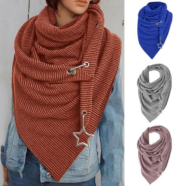 soft wrap casual warm scarves shawl multi-purpose scarf women loose fashion soild star printing button, Blue;gray
soft wrap casual warm scarves shawl multi-purpose scarf women loose fashion soild star printing button, Blue;gray
