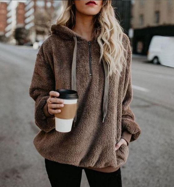 women's hoodies & sweatshirts polerones fleece long sleeve hooded pullover sweatshirt autumn winter warm zipper pocket coat female, Black
women's hoodies & sweatshirts polerones fleece long sleeve hooded pullover sweatshirt autumn winter warm zipper pocket coat female, Black