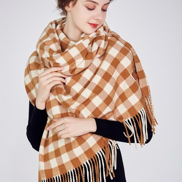 scarves korean version of autumn and winter 2021 double-sided plaid with thick air conditioning cloak cashmere lady scarf wool, Blue;gray
scarves korean version of autumn and winter 2021 double-sided plaid with thick air conditioning cloak cashmere lady scarf wool, Blue;gray