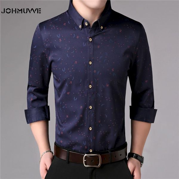 men's casual shirts johmuvve men lapel long-sleeved classic spotted floral loose shirt business fashion all-match four seasons, White;black
men's casual shirts johmuvve men lapel long-sleeved classic spotted floral loose shirt business fashion all-match four seasons, White;black