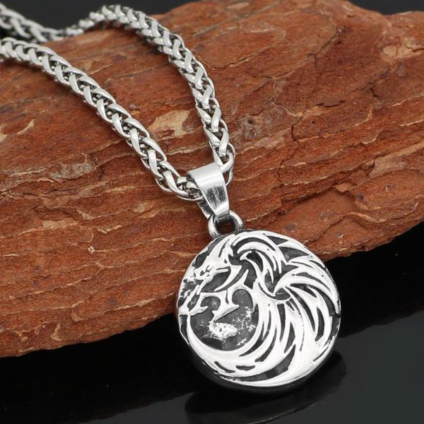pendant necklaces stainless steel nordic viking odin wolf amulet rune necklace -small size with valknut gift bag, Silver
pendant necklaces stainless steel nordic viking odin wolf amulet rune necklace -small size with valknut gift bag, Silver