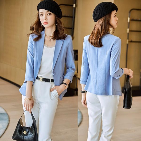 women blazer half sleeve single pieces office ladies jacket outer wear summer women's suits & blazers, White;black
women blazer half sleeve single pieces office ladies jacket outer wear summer women's suits & blazers, White;black