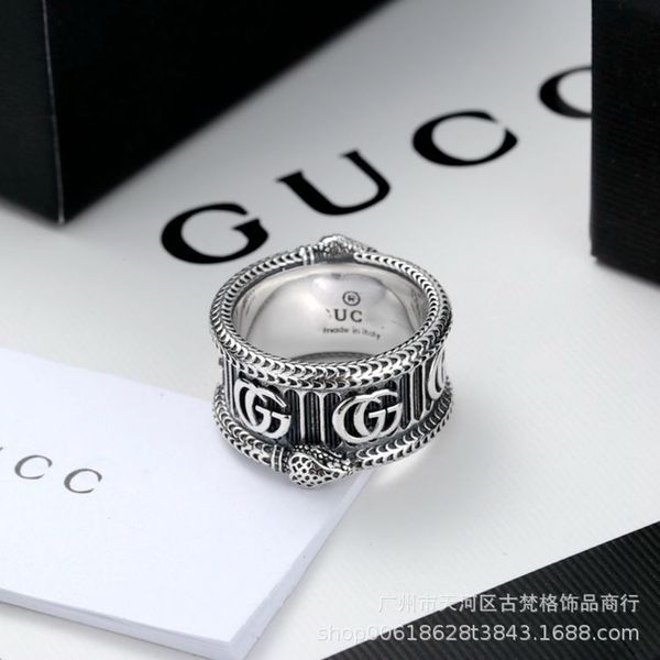 ring 925 silver ancient home double g spirit snake fashion old punk hip hop trend men and women lovers wide version pair
ring 925 silver ancient home double g spirit snake fashion old punk hip hop trend men and women lovers wide version pair
