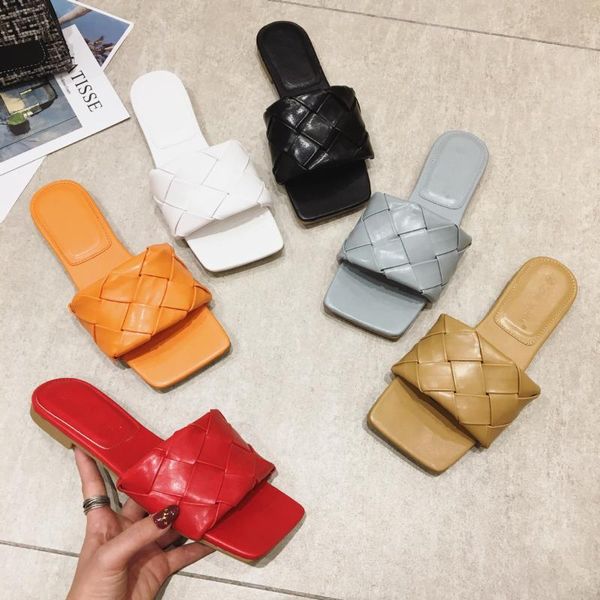 sandals strips leather slip on woven slides designer ladies weave square open toe flat slippers summer casual beach shoes, Black
sandals strips leather slip on woven slides designer ladies weave square open toe flat slippers summer casual beach shoes, Black