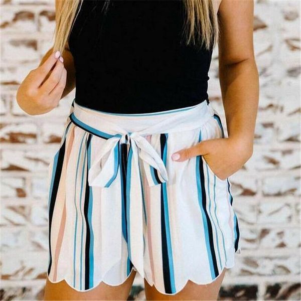 women's shorts fashion high waisted summer casual striped beach pants ladies' stylish sashes short selling, White;black
women's shorts fashion high waisted summer casual striped beach pants ladies' stylish sashes short selling, White;black