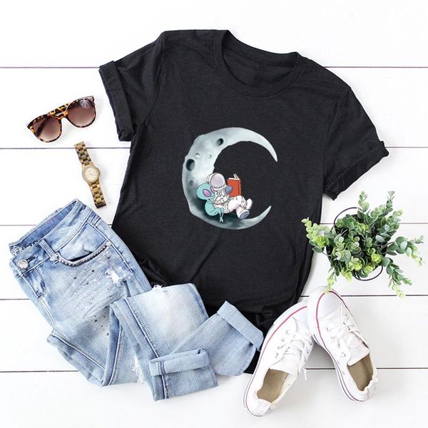 plus size 100% cotton t-shirt 2021 summer moon astronaut print women t shirt casual tshirt female short sleeve tees ladies women's, White
plus size 100% cotton t-shirt 2021 summer moon astronaut print women t shirt casual tshirt female short sleeve tees ladies women's, White