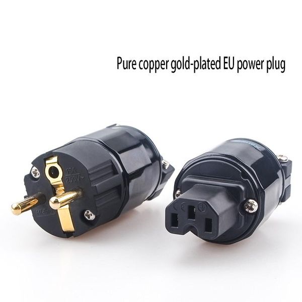 smart power plugs 1set 24k red copper gold-plated eu version ac plug hifi audio cable iec connector
smart power plugs 1set 24k red copper gold-plated eu version ac plug hifi audio cable iec connector