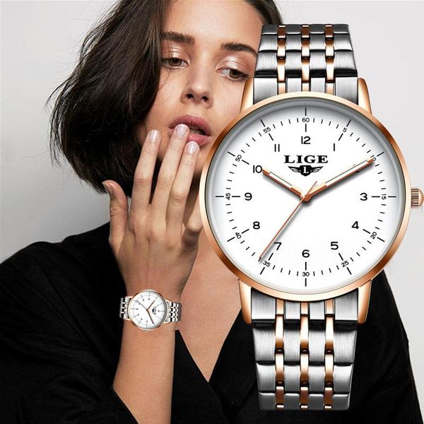 wristwatches lige watch for women fashion sport womens stainless steel waterproof diamond quartz wristwatch +box, Slivery;brown
wristwatches lige watch for women fashion sport womens stainless steel waterproof diamond quartz wristwatch +box, Slivery;brown
