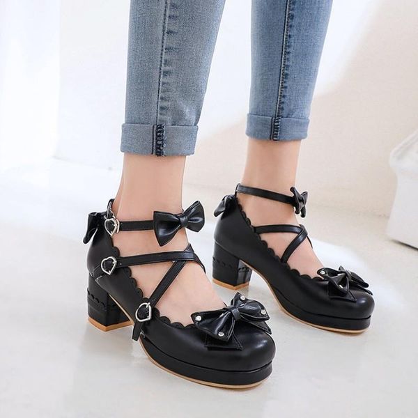 dress shoes japanese sweet lolita princess cute bow round head square heel waterproof platform college women pink big size 32-48, Black
dress shoes japanese sweet lolita princess cute bow round head square heel waterproof platform college women pink big size 32-48, Black