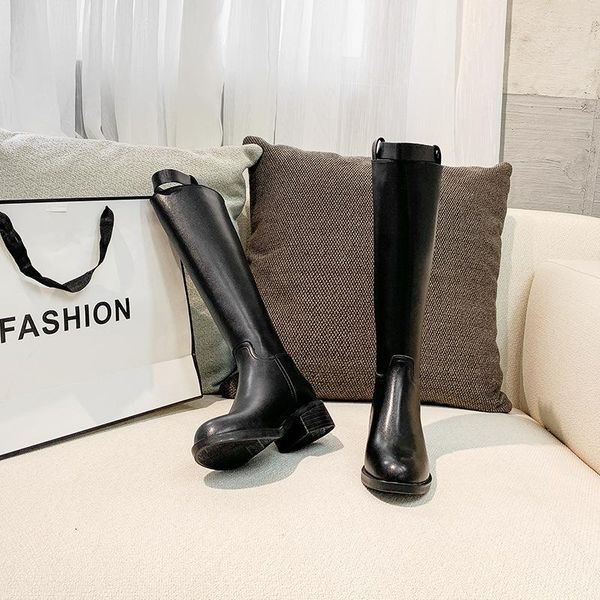 boots thick high knights' boots, women's heels, knee large ins british style, all kinds of, Black
boots thick high knights' boots, women's heels, knee large ins british style, all kinds of, Black