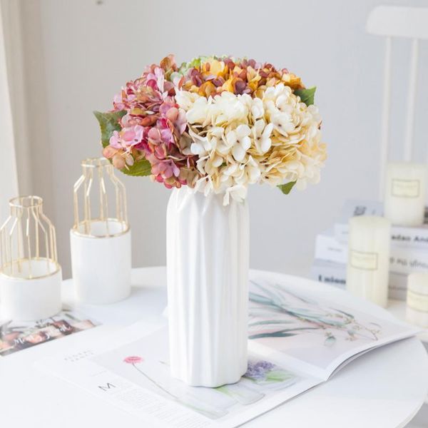 retro autumn hydrangea bouquet artificial flowers room home decoration diy wedding flower arrangement party supplies po props decorative & w