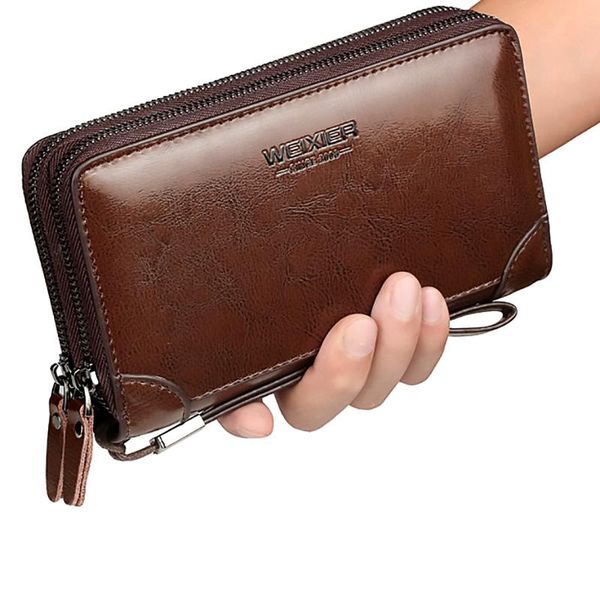 wallets double zipper long men oil wax leather wallet with wristlet casual business clutch money bag phone case card holder man, Red;black
wallets double zipper long men oil wax leather wallet with wristlet casual business clutch money bag phone case card holder man, Red;black