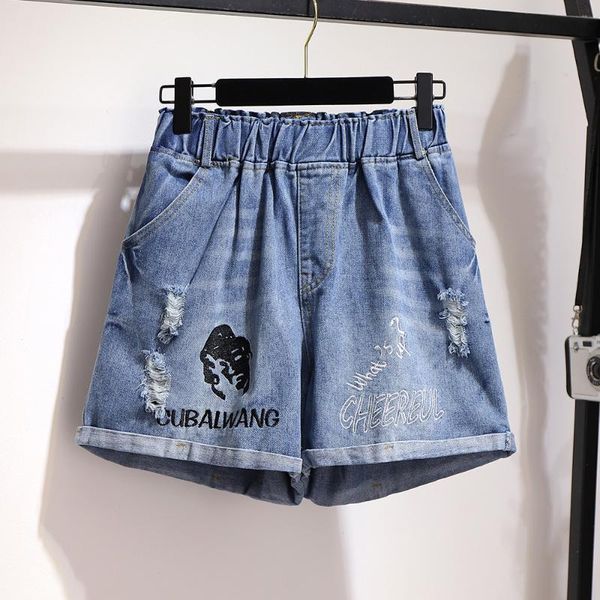 women's jeans denim shorts women summer korean style fashion elastic high waisted oversize ladies loose wide leg short for girls, Blue
women's jeans denim shorts women summer korean style fashion elastic high waisted oversize ladies loose wide leg short for girls, Blue