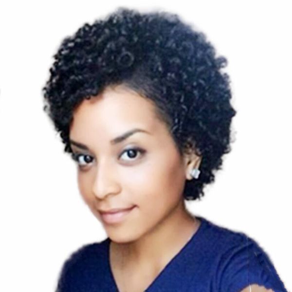 human hair wigs no lace front natural black short afro kinky wig with bangs, Black;brown
human hair wigs no lace front natural black short afro kinky wig with bangs, Black;brown