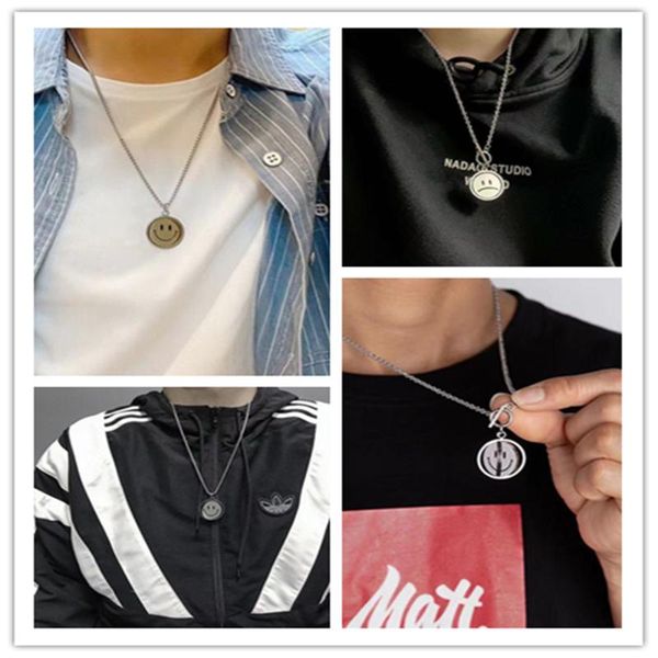 chains punk necklace for women men smiling/crying face pendant chain jewelry on the neck kpop trendy accessories friends gift, Silver
chains punk necklace for women men smiling/crying face pendant chain jewelry on the neck kpop trendy accessories friends gift, Silver