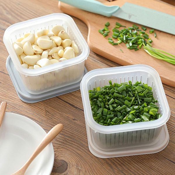 storage bottles & jars fridge box creative square drain sealed round garlic onion food container household kitchen
storage bottles & jars fridge box creative square drain sealed round garlic onion food container household kitchen
