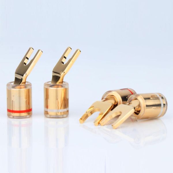smart power plugs 4pcs sy1527 pure copper gold plated spade plug for speaker cable screw locking banana connector hifi fork
smart power plugs 4pcs sy1527 pure copper gold plated spade plug for speaker cable screw locking banana connector hifi fork
