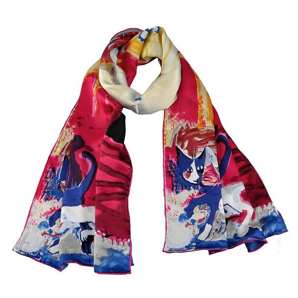 scarves cartoon cat pink fashion brand 100% silk scarf shawl printed fall winter grade women wraps rosina wachtmeis, Blue;gray
scarves cartoon cat pink fashion brand 100% silk scarf shawl printed fall winter grade women wraps rosina wachtmeis, Blue;gray
