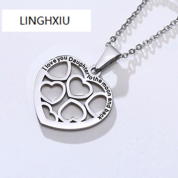 pendant necklaces stainless steel love heart necklace i you to the moon and back for women mom wife daughter gift, Silver
pendant necklaces stainless steel love heart necklace i you to the moon and back for women mom wife daughter gift, Silver