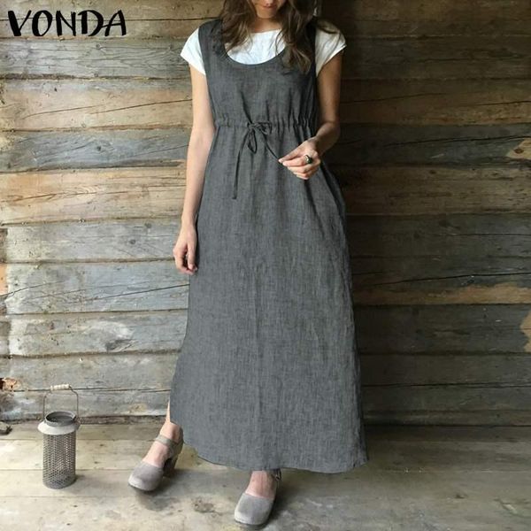 solid sundress sleeveless party maxi long dress bohemian vestidos 2021 vonda plus size s-5xl loose elegant robe casual dresses, Black;gray
solid sundress sleeveless party maxi long dress bohemian vestidos 2021 vonda plus size s-5xl loose elegant robe casual dresses, Black;gray