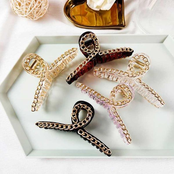 korea style girl transparent chain hair pins claw vintage cute for women fashion accessories1
korea style girl transparent chain hair pins claw vintage cute for women fashion accessories1