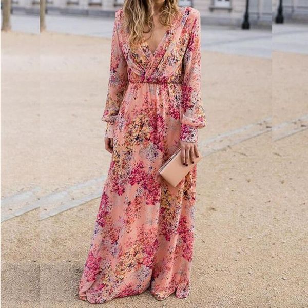 casual dresses floral print women pink long dress deep v-neck full sleeves high waist 2021 summer spring elegant evening party maxi, Black;gray
casual dresses floral print women pink long dress deep v-neck full sleeves high waist 2021 summer spring elegant evening party maxi, Black;gray