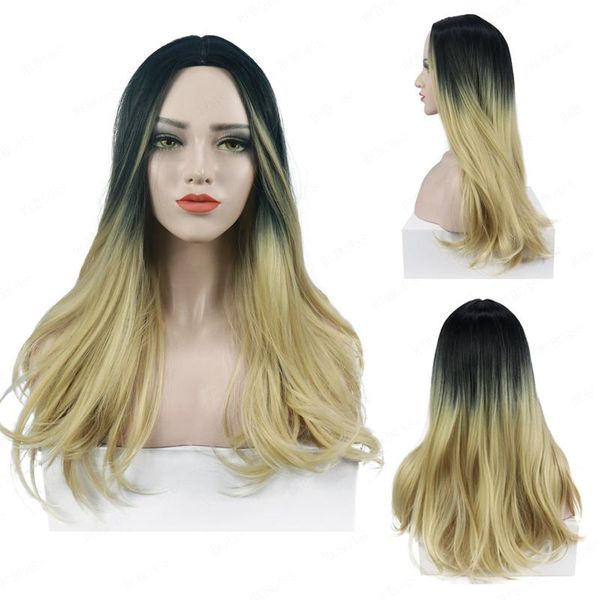 synthetic wigs rebcass long wig daily use or cosplay ombre bronde colored middle part heat resistant fiber for women, Black
synthetic wigs rebcass long wig daily use or cosplay ombre bronde colored middle part heat resistant fiber for women, Black