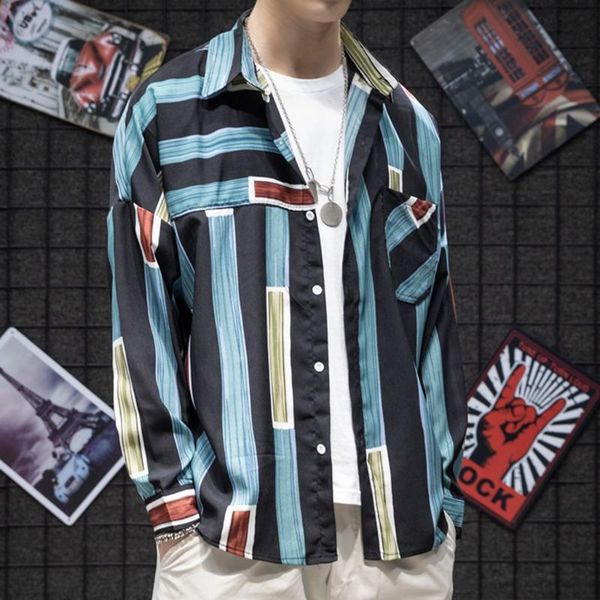 men's casual shirts style japanese striped shirt fashion large comfortable blouse hip hop loose long-sleeved 8.12, White;black
men's casual shirts style japanese striped shirt fashion large comfortable blouse hip hop loose long-sleeved 8.12, White;black
