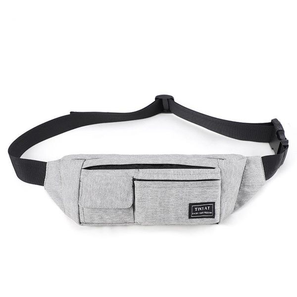 waist bags outdoor casual men's running belt bag canvas wearable chest multifunctional shoulder crossbody backpack
