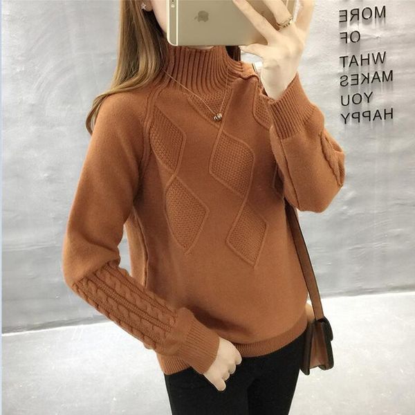 women's sweaters autumn turtleneck sweater winter warm long sleeve knitted solid female casual loose pullovers, White;black
women's sweaters autumn turtleneck sweater winter warm long sleeve knitted solid female casual loose pullovers, White;black