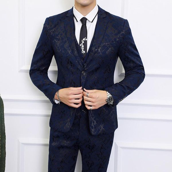 latest coat +vest+pants / flowers design black blue formal evening dress slim tuxedo terno men's suit suitable for wedding suits & blaz, White;black
latest coat +vest+pants / flowers design black blue formal evening dress slim tuxedo terno men's suit suitable for wedding suits & blaz, White;black