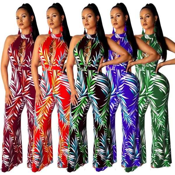 women's jumpsuits & rompers zity print long women sleeveless halter neckline wide leg jumpsuit pattern leaf full length, Black;white
women's jumpsuits & rompers zity print long women sleeveless halter neckline wide leg jumpsuit pattern leaf full length, Black;white